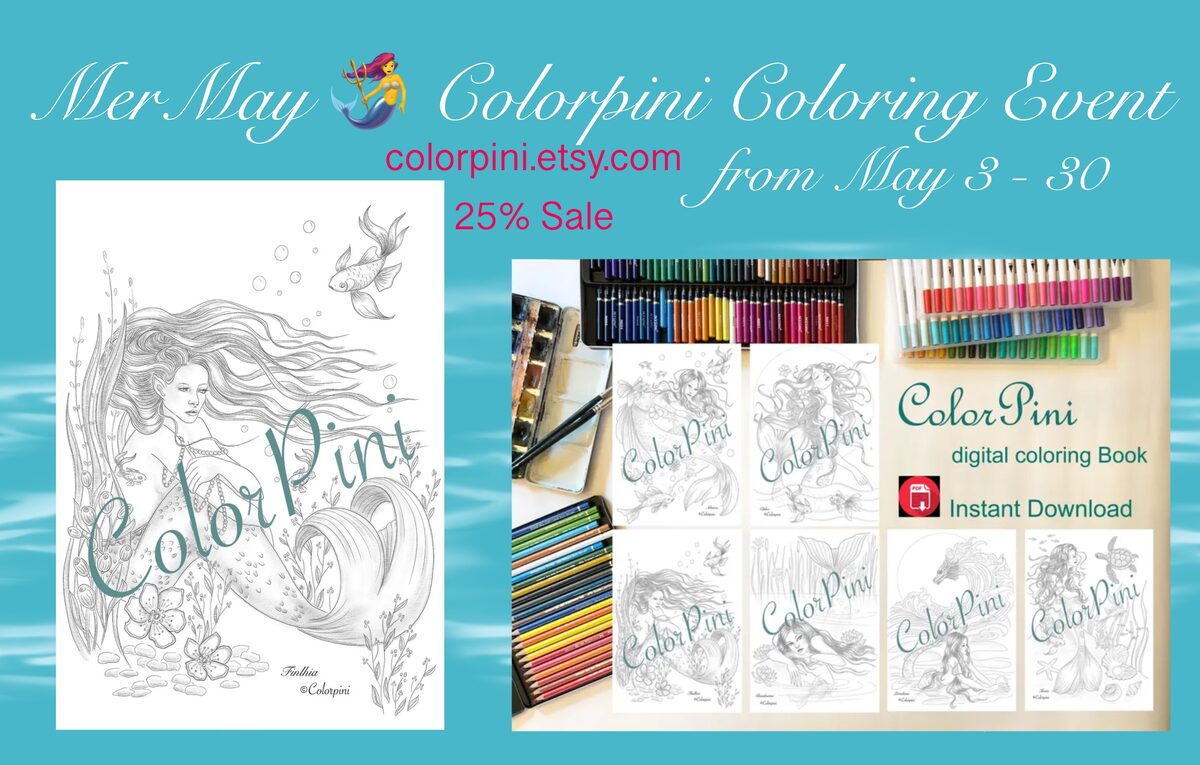 Monthly Colorpini coloring event poster